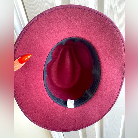 Fedora Burgundy Hat - Picture 3 of 3
